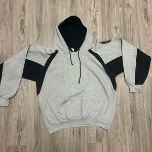 Grey and black vintage 90s hoodie